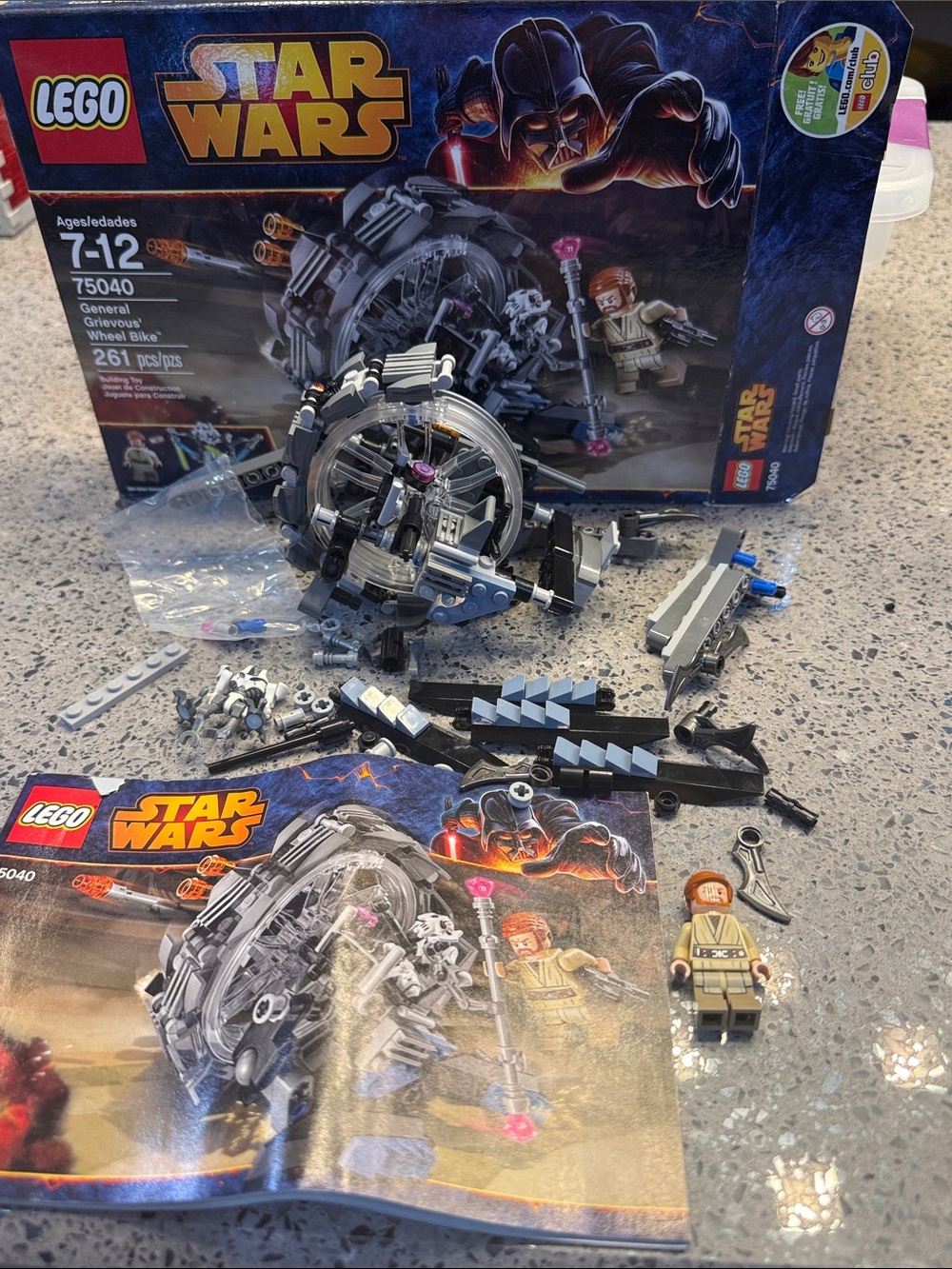 Lego Star Wars General Grievous Wheel Bike - 75040 with Minifig, incomplete set